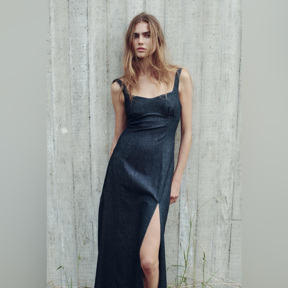 Zara | long Denim Dress | size S